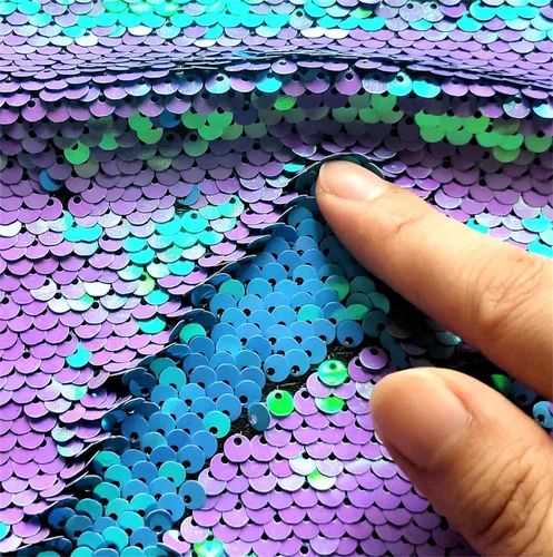 Miniatura 19 de Tela de lentejuelas reversible para pared sensorial para niños, lentejuelas grandes de 0.5 cm para grafiti sensorial para niños pequeños