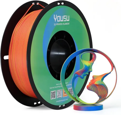 Miniatura 35 de Yousu filamento PVA de 1.75mm, filamento de soporte soluble en agua para impresora 3D, 0.5kg, PVA natural, se ablanda en temperatura de agua