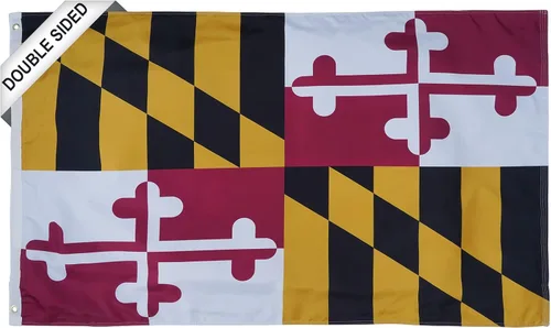 Miniatura 33 de SYII Bandera del estado de Alabama de 3 x 5 pies, banderas de 3 capas de doble cara del estado de Delaware con 2 ojales de latón y cabecera de lona