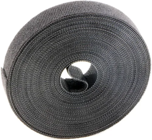 Miniatura 12 de Cinta de sujeción reutilizable para cables, rollo de gancho de doble cara de 3/4 pulgadas (5 yardas, versión mejorada negra)