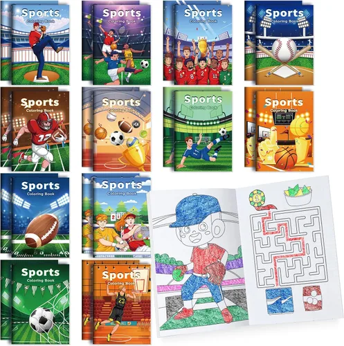 Miniatura 13 de BenLouis 24 piezas de libros para colorear mini de animales de granja, recuerdos de fiesta para niños, pequeños libros de actividades a granel