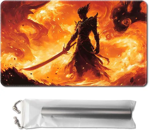 Miniatura 24 de MTG - Tapete de juego de 24 x 14 pulgadas, con parte trasera antideslizante, ideal para entusiastas de los juegos de cartas, tapete de juego TCG