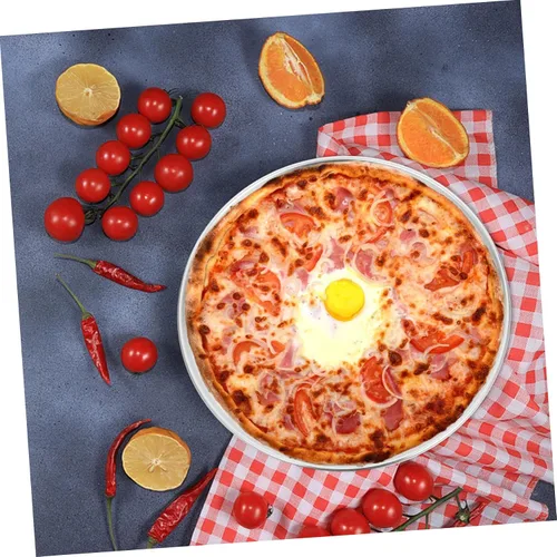 Miniatura 7 de Luxshiny Bandeja perforada multifuncional para pizza ventilada para distribución uniforme del calor para cocina casera y pizza casera
