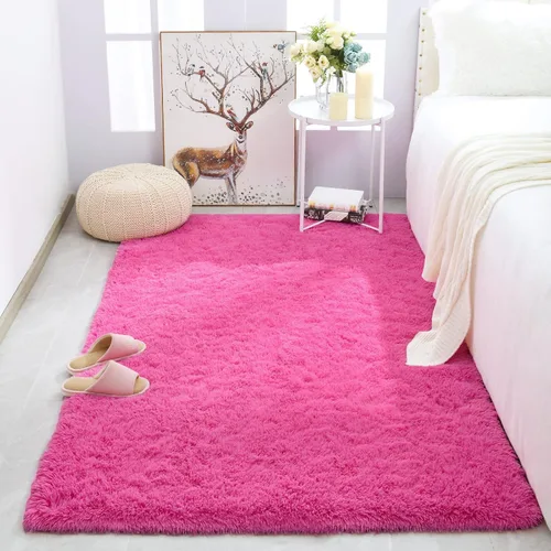 Miniatura 16 de Merelax Alfombra Moderna Suave y Esponjosa Shaggy para Dormitorio Sala de Estar Decoración de Sillas Pequeñas Alfombras Tapetes para Pies Piso, Verde