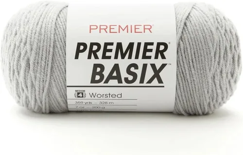 Miniatura 41 de Premier Yarns Basix, hilo de estambre sólido, hecho de acrílico, hilo ideal para ganchillo y tejer, Pecan, 359 yardas 1115-35 Pecan