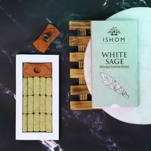 Miniatura 9 de Smudge - Juego de 45 ladrillos de incienso, Palo Santo, salvia blanca, sandalias Oudh para limpieza de energía negativa y protección, aromaterapia