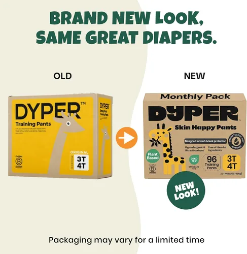 Miniatura 2 de DYPER Pantalones de entrenamiento para niños pequeños 3T-4T para niños y niñas, hipoalergénicos, sin perfume, a base de plantas y perfectos