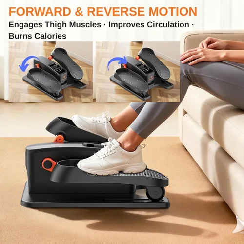 Miniatura 2 de Under Desk Elliptical Machine, Electric Elliptical Leg Exerciser While Sitting for Seniors As Seen on TV, Quiet Portable Seated Pedal Exerciser for