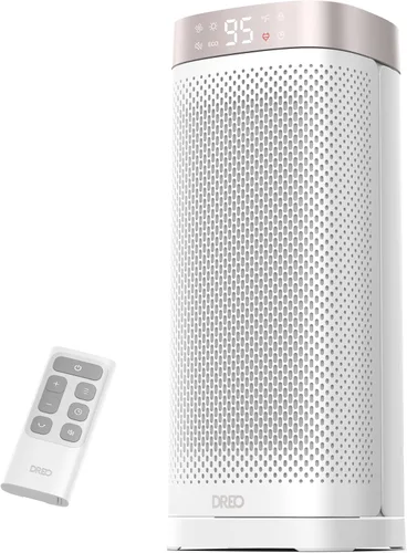 Dreo Calentadores de espacio para uso en interiores, calentadores portátiles de 1500 W de calentamiento rápido con control remoto, grandes Blanco