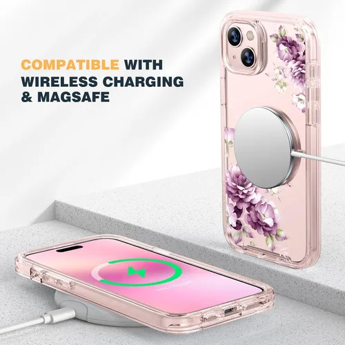 Miniatura 524 de Diaclara Funda diseñada para iPhone 16, mejorada [protección completa de la cámara], carcasa resistente de cuerpo completo con protector de pantalla