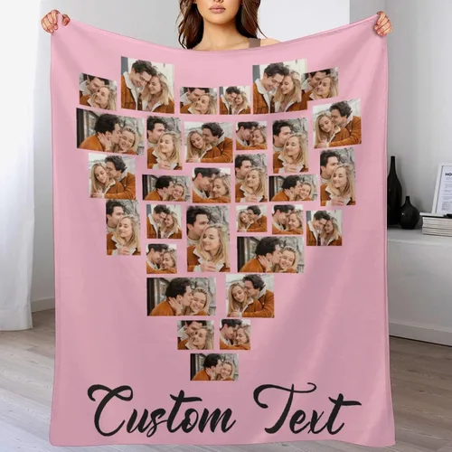 Miniatura 8 de Manta de amor personalizada para parejas, manta personalizada con imagen y nombre, regalo para novia, manta personalizada para el día de San
