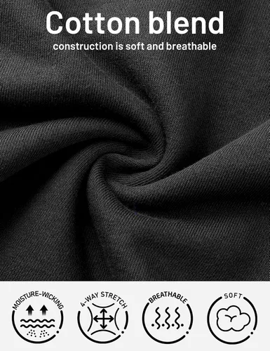 Miniatura 3 de MIER Men's Cotton Joggers Athletic Sweatpants for Gym Workout Active Lounge Jersey Track Pants with Pockets, Elastic Waist