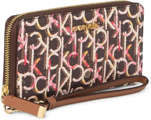 Miniatura 2 de Calvin Klein Bolso de mano con cartera con cremallera alrededor de la firma, Marrón Multicolor
