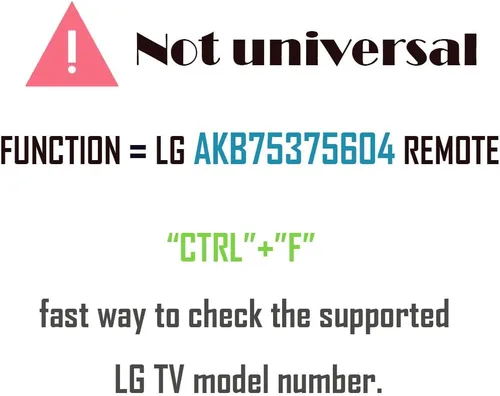 Miniatura 2 de AKB75375604 - Remoto de TV de repuesto para LG TV 43UK6300PUE 32LK610BPUA 49UK6300PUE 55UK6300PUE 65UK6300PUE 75UK6570PUB 75SK8070PUA 55SK9000PUA