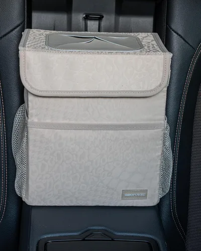 Miniatura 6 de SIBOFUEGO Bote de basura para automóvil, bonito accesorio multifuncional para el interior del automóvil para mujeres, organizador y almacenamiento