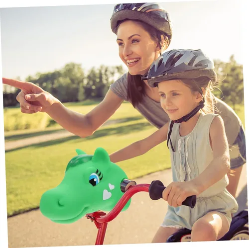 Miniatura 7 de Totority Adorno creativo de manillar de cabeza de caballo para niños y scooter para niños, fácil de instalar, decoración de bicicleta de dibujos