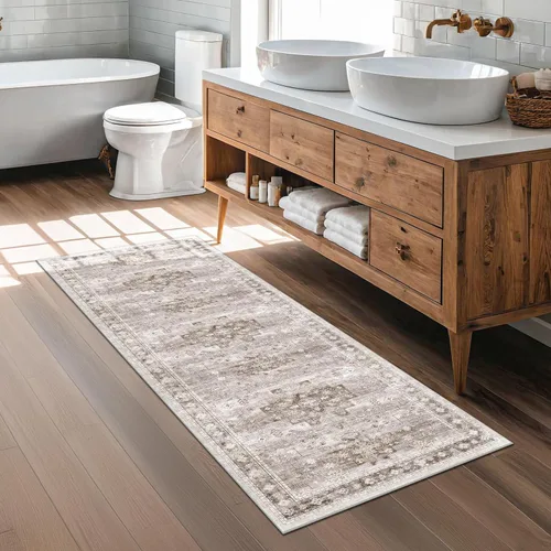 Miniatura 96 de Alfombra Boho Negra para Sala de Estar - Alfombra de Área Lavable de 10x14 Pies, Alfombras de Comedor para Debajo de la Mesa, Alfombra Suave de Pelo