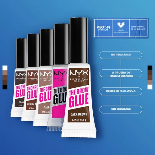 Miniatura 3 de NYX PROFESSIONAL MAKEUP - El pegamento para cejas, gel para cejas de fijación extrema - Transparente 01 Transparente