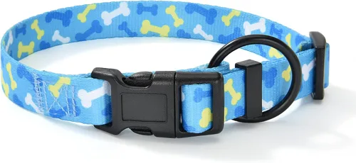 Miniatura 11 de Mile High Life Collar de nailon para cachorros con bonitos patrones, ligero, collar para niña y niño para perros pequeños, medianos y grandes