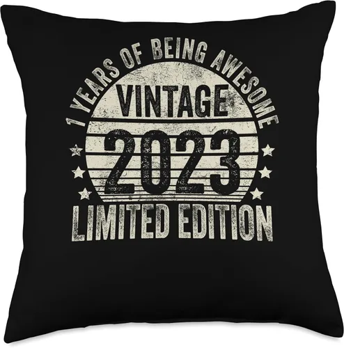 Miniatura 4 de Retro 1st Birthday Gifts Girls Boys Throw Pillow