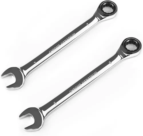 Miniatura 28 de Egofine Llave combinada de trinquete de 1-1/8 pulgadas SAE, llave de engranajes de grado industrial con diseño de 12 puntos, trinquete de 72