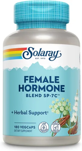 Miniatura 8 de SOLARAY Mezcla de Hormonas Femeninas SP-7C Con Cimicifuga, Dong Quai, Pasiflora, Yam Silvestre y Más 100 Cápsulas Vegetales, 50 Porciones