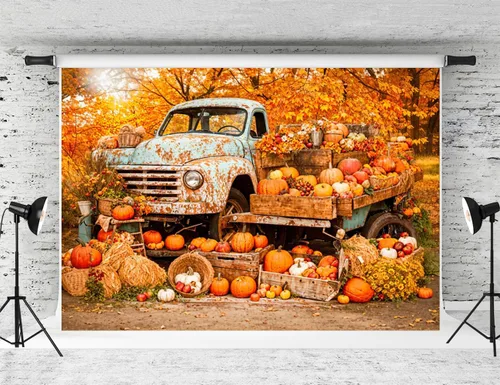 Miniatura 24 de Kate Fondo de fotografía para el día de Acción de Gracias, otoño, calabaza, decoración del hogar, fondo para niños, fiesta, estudio (7 x 5 pies)