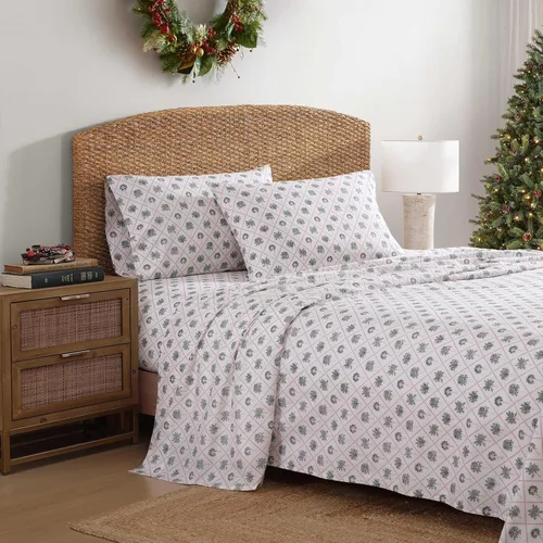 Miniatura 89 de Tommy Bahama - Juego de sábanas tamaño King, ropa de cama de percal 100% algodón con una sensación crujiente y fresca, sábanas con sábana bajera