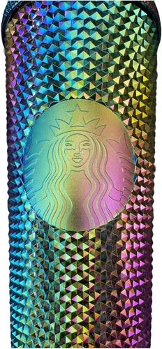 Miniatura 3 de Satrbucks - Vaso iridiscente de edición limitada con tachuelas, diseño de arco iris, 24 onzas