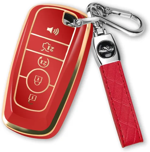 Miniatura 14 de MILD EAST para Ford Funda para llavero Llaveros para Ford Explorer Fusion Escape Edge Expedition F150 Maverick Mustang, Pequeño