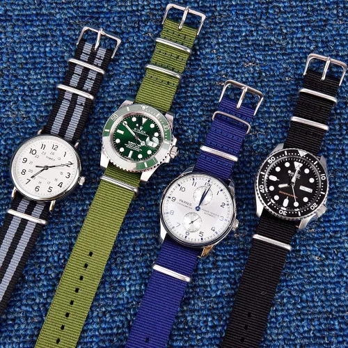 Miniatura 7 de Ritche - Correas de nailon balísticas militares de 16, 18, 20, 22 y 24 mm.Repuesto de nailon para hombres y mujeres (4 paquetes).