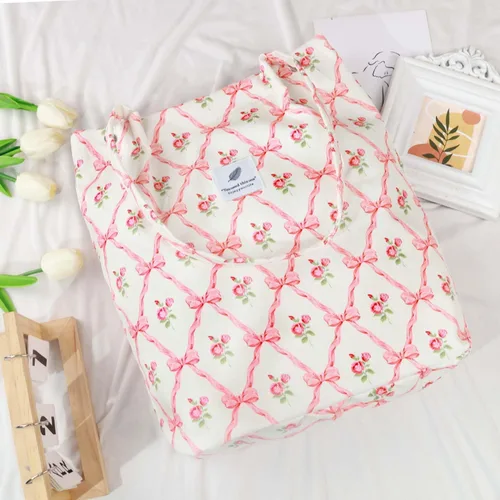 Miniatura 126 de Ayieyill - Bolsa de pana para mujer y niña, con correa de lona para colgar al hombro, bolsa con bolsillo