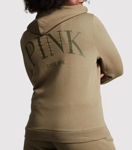 Miniatura 2 de Victoria's Secret Sudadera con capucha de forro polar rosa con cremallera para mujer (XS-XXL)