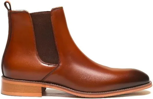 Miniatura 8 de Fashion Tailored Mens Chelsea Boots - Casual Dress Boot with Leather Sole- Rugged Style and Functionality - Rounded Toe
