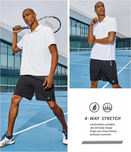 Miniatura 4 de NORTHYARD Pantalones cortos deportivos para correr para hombre, 5 pulgadas, 7 pulgadas, 9 pulgadas, entrenamiento, gimnasio, tenis, secado rápido