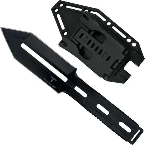 TAKUMITAK Cuchillo de supervivencia de caza de 9 pulgadas, cuchillos de hoja fija de espiga completa, equipo de campamento con juego adicional de