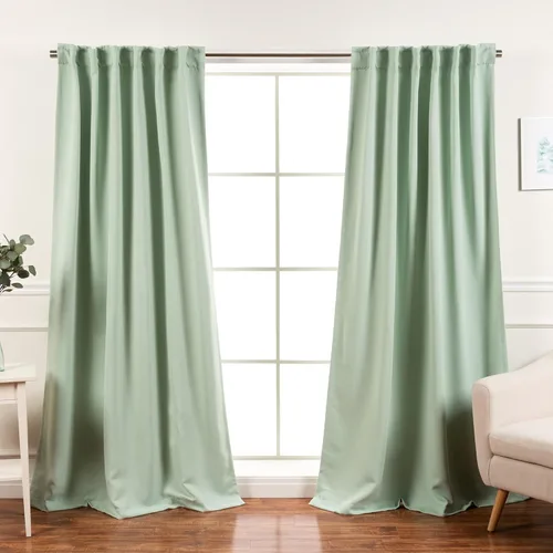 Miniatura 41 de Best Home Fashion Paneles de Cortinas Opacas Premium - Tratamiento de Ventana con Aislamiento Térmico Sólido Cortinas Opacas para Dormitorio
