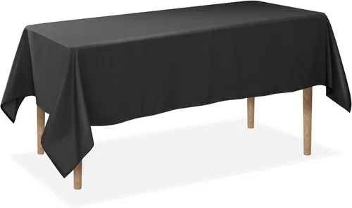 Miniatura 38 de Lann's Linens - Mantel rectangular de tela de poliéster de primera calidad para bodas, banquetes y restaurantes Blanco