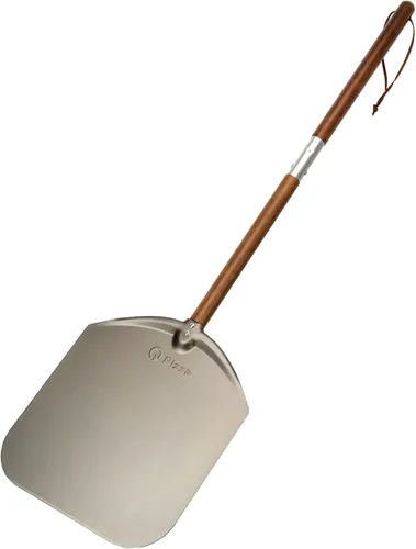 Miniatura 10 de Pala de aluminio para pizza, paleta de torneado de pizza de metal de 12 pulgadas para horno de parrilla, espátula de pizza para hornear pan