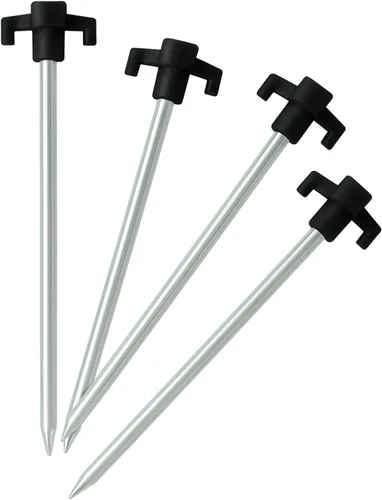 Miniatura 11 de Estacas de tienda de campaña de 10 pulgadas que brillan en la oscuridad, estacas de refuerzo irrompibles, estacas de metal resistentes, picos