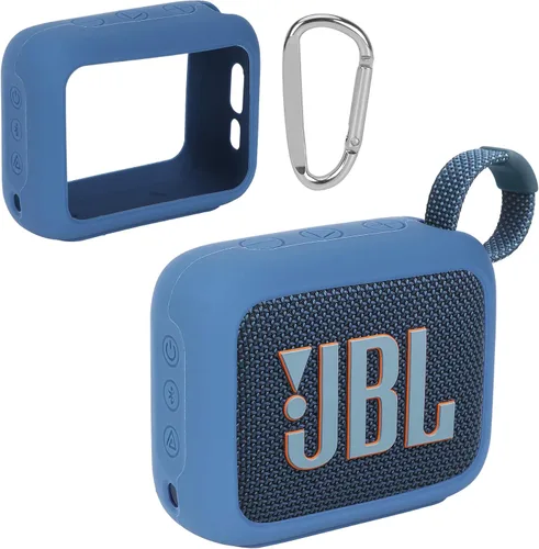 Miniatura 15 de Funda de silicona Lebakort compatible con altavoz portátil JBL GO 4 (Funda negra)