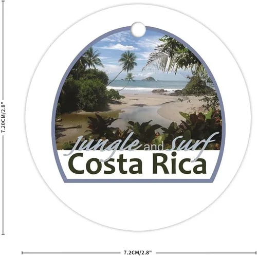 Miniatura 2 de Adornos navideños de Costa Rica, selva y surf, paisaje de playa, adorno de cerámica, decoración del hogar, colgantes colgantes, adorno de Navidad