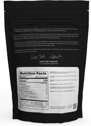 Miniatura 2 de True Nutrition Polvo aislado de proteína de suero – Filtrado en frío, 0.95 oz de proteína por porción – Apoya el crecimiento muscular