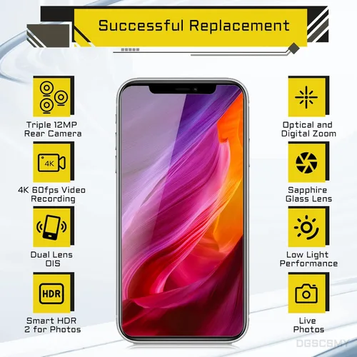 Miniatura 5 de Para iPhone 11 Pro Max Reemplazo de la cámara trasera OEM para iPhone 11 Pro Kit 12MP Principal Lente Trasera con Lente Telefoto Ultra Wide OIS HDR
