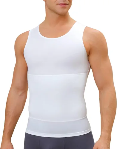 Camiseta de compresión para hombre, adelgaza y moldea el cuerpo - chaleco de entrenamiento, camiseta de tirantes, para marcar abdominales, camisetas
