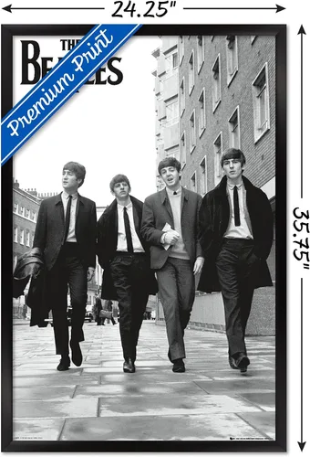 Miniatura 3 de Trends International The Beatles - Póster de pared "En Londres", 22.375 x 34 pulgadas, versión con marco de madera de granero