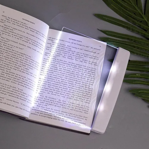 Juesi Luz Plana para Libro Luz de Página para Lectura en Cama por la Noche LED Clara Iluminador de Página Completa Panel Placa Lámpara de Tablero