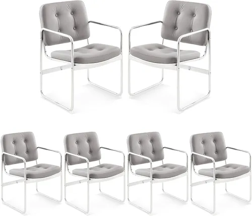 Miniatura 30 de COLAMY Juego de 2 sillas tapizadas para comedor, sillas de cocina modernas de mediados de siglo con respaldo, sillas laterales de comedor