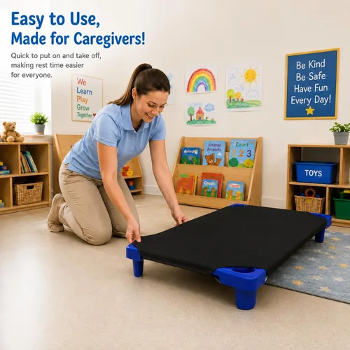 Miniatura 5 de Sábanas para cuna para niños pequeños y preescolares – Sábana para cuna/preescolar – Bucles elásticos en las esquinas – Sábana bajera para cuna
