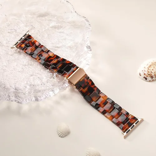 Miniatura 9 de Lerobo - Banda de resina compatible con Apple Watch Series 11/10/9/8/7 de 38mm 40mm 41mm 42mm 44mm 45mm 46mm 49mm, correa ligera de moda para iWatch